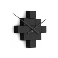 Dizajnové nástenné nalepovacie hodiny Future Time FT3000BK Cubic black